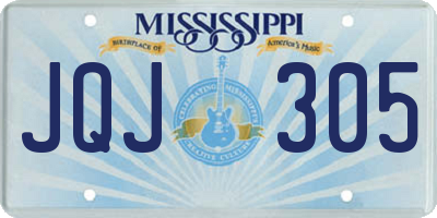 MS license plate JQJ305