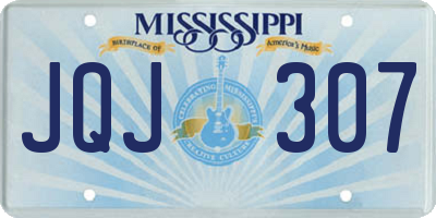 MS license plate JQJ307