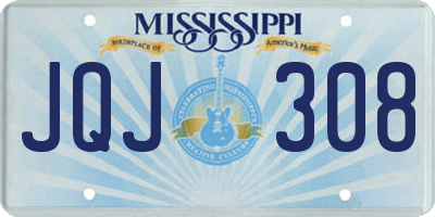 MS license plate JQJ308