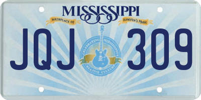 MS license plate JQJ309