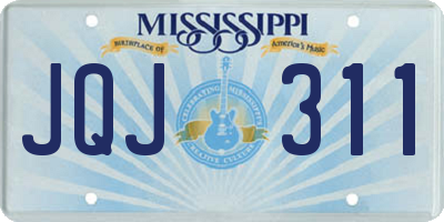 MS license plate JQJ311