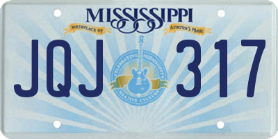 MS license plate JQJ317