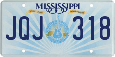 MS license plate JQJ318