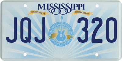 MS license plate JQJ320