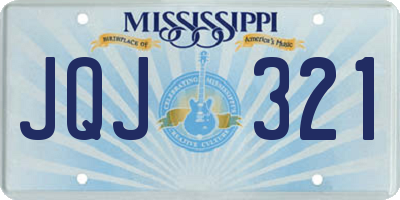 MS license plate JQJ321