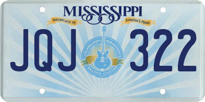 MS license plate JQJ322