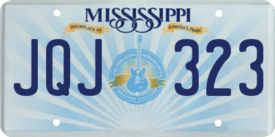 MS license plate JQJ323