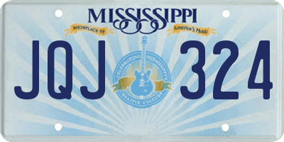 MS license plate JQJ324