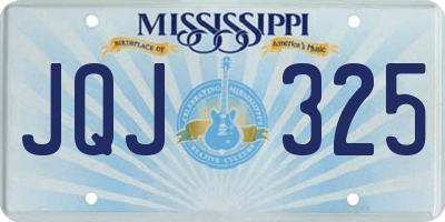 MS license plate JQJ325