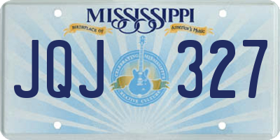 MS license plate JQJ327
