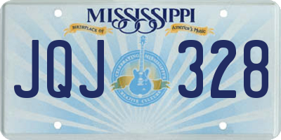 MS license plate JQJ328