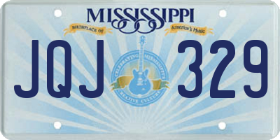 MS license plate JQJ329