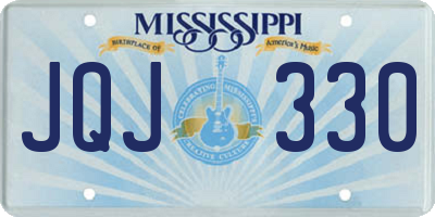 MS license plate JQJ330