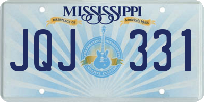 MS license plate JQJ331
