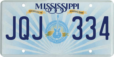 MS license plate JQJ334