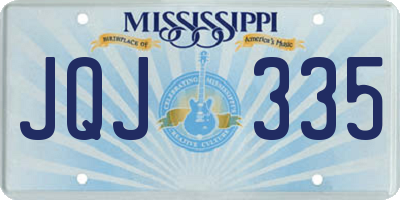MS license plate JQJ335
