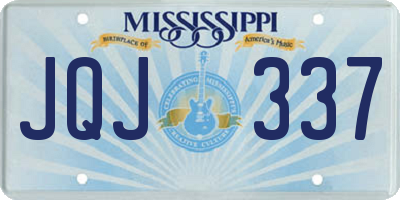 MS license plate JQJ337