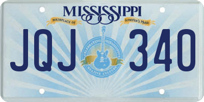 MS license plate JQJ340