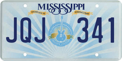 MS license plate JQJ341