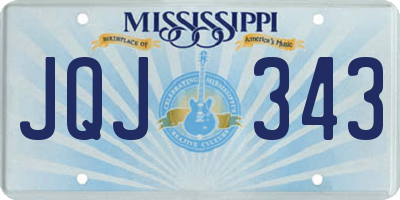 MS license plate JQJ343