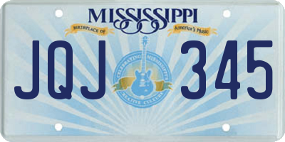MS license plate JQJ345
