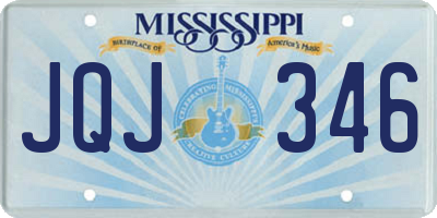MS license plate JQJ346