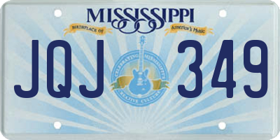 MS license plate JQJ349