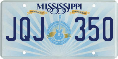 MS license plate JQJ350