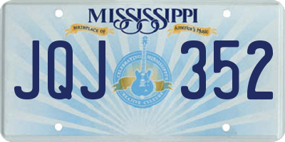 MS license plate JQJ352