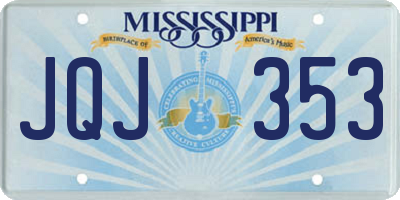 MS license plate JQJ353