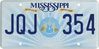MS license plate JQJ354