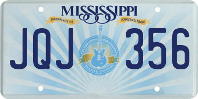 MS license plate JQJ356