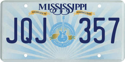 MS license plate JQJ357