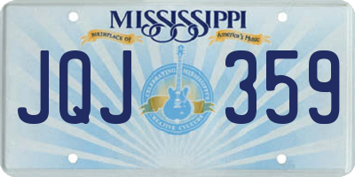 MS license plate JQJ359