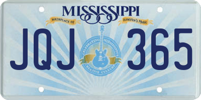 MS license plate JQJ365