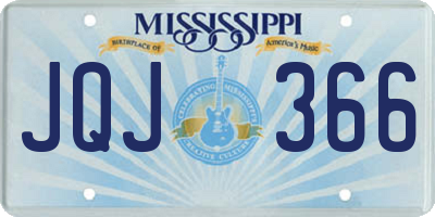 MS license plate JQJ366