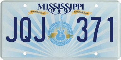 MS license plate JQJ371
