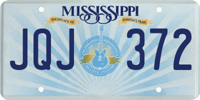 MS license plate JQJ372