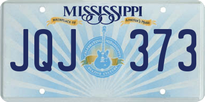 MS license plate JQJ373