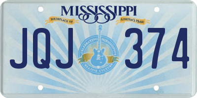 MS license plate JQJ374