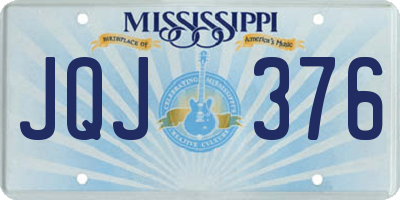 MS license plate JQJ376