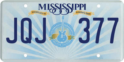 MS license plate JQJ377