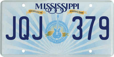 MS license plate JQJ379