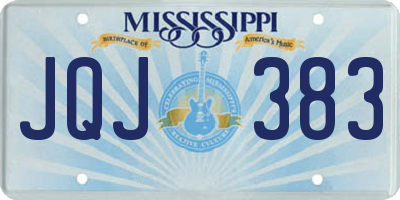 MS license plate JQJ383