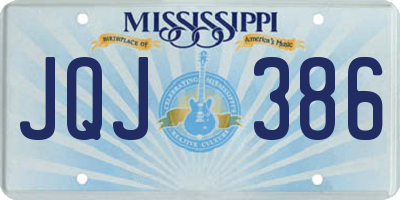 MS license plate JQJ386