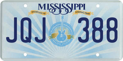 MS license plate JQJ388