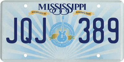 MS license plate JQJ389