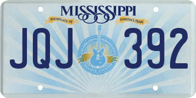 MS license plate JQJ392