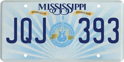 MS license plate JQJ393