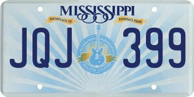 MS license plate JQJ399